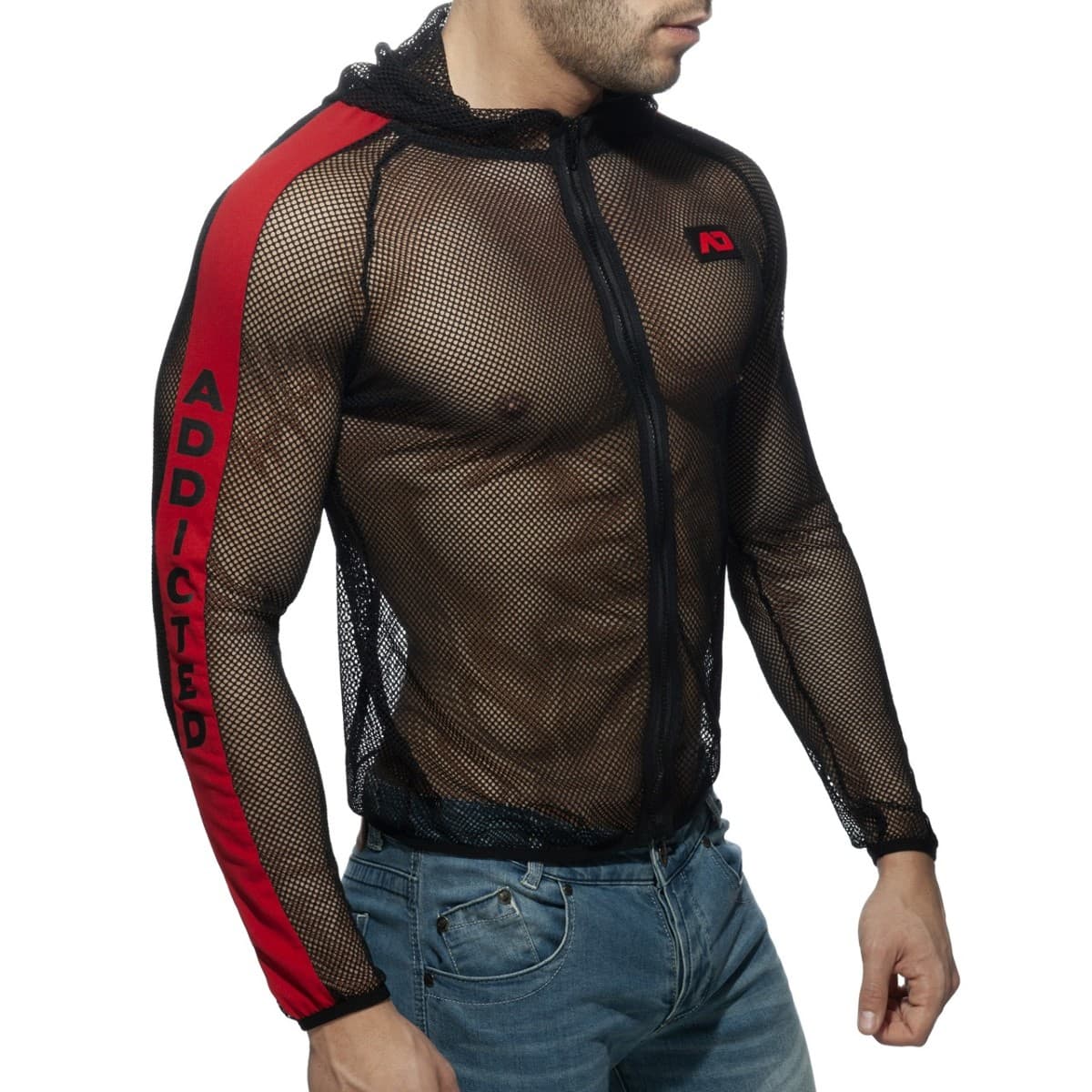 Addicted Veste MESH JACKET Noire et Rouge