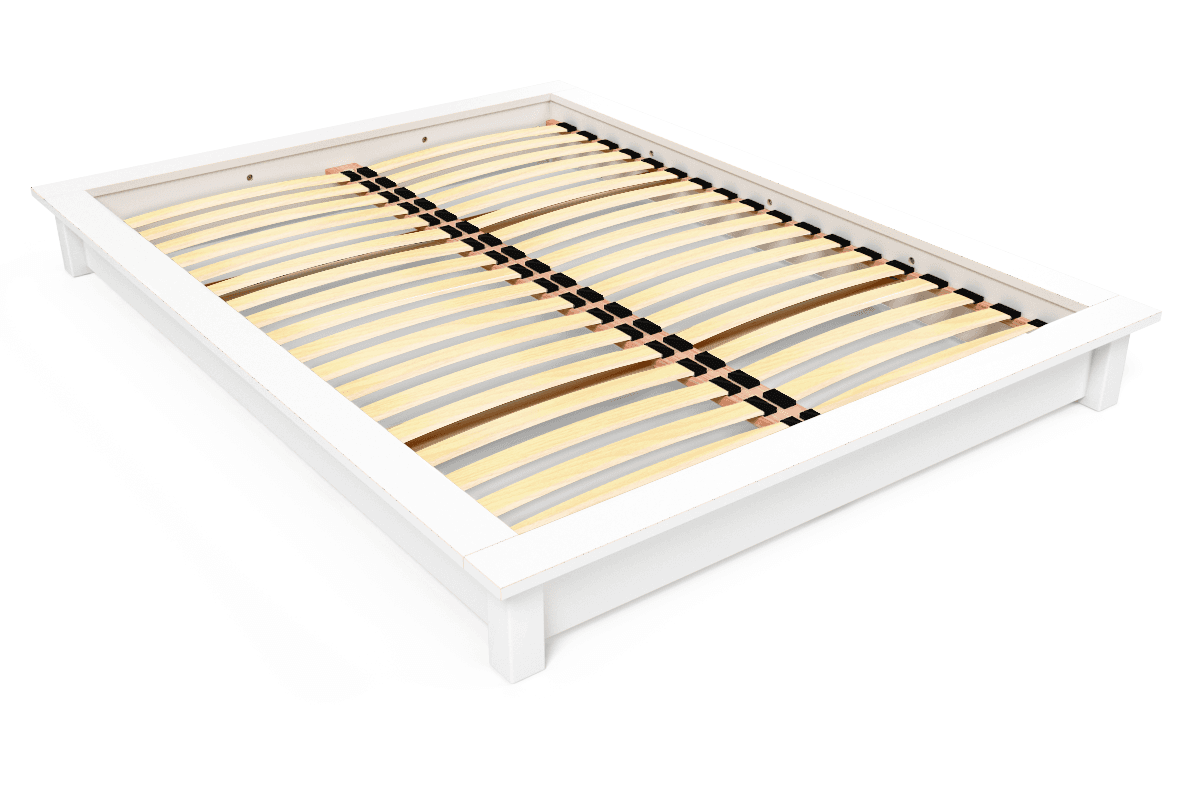 Lit futon Solido 140x190 en bois massif - Blanc