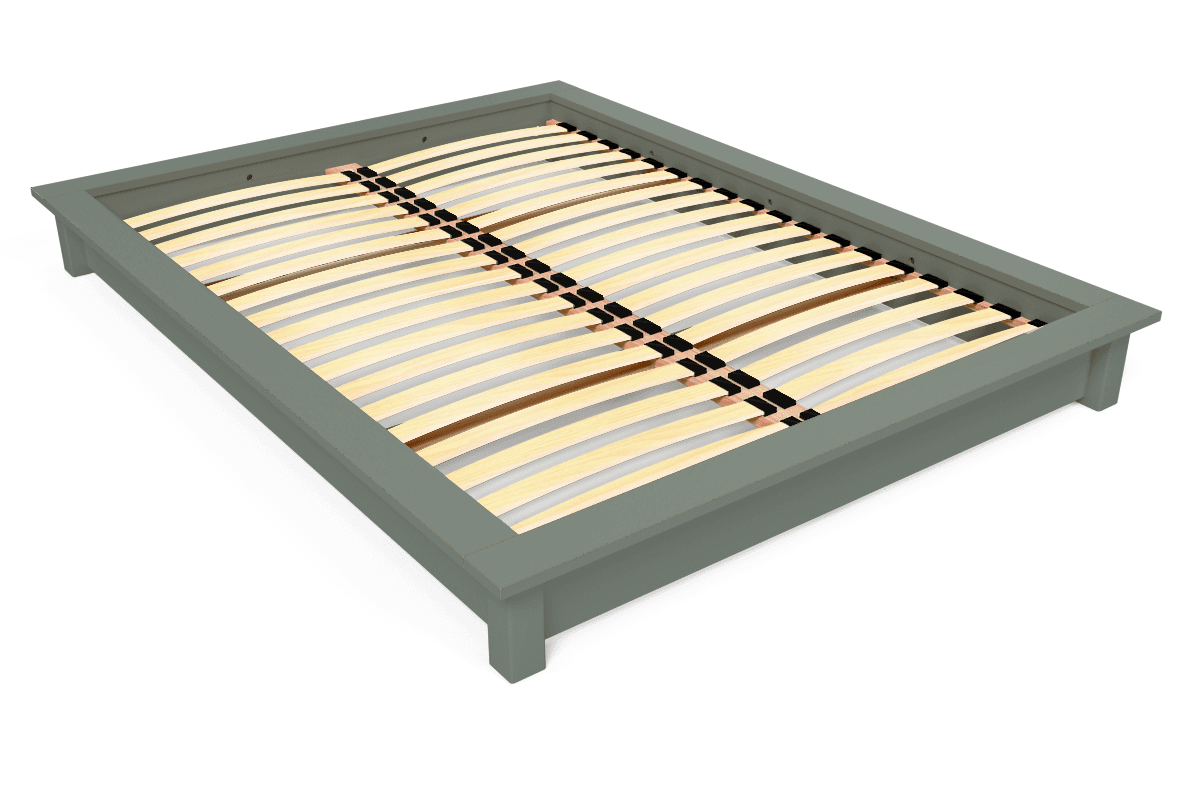 Lit futon Solido 140x190 en bois massif - Gris