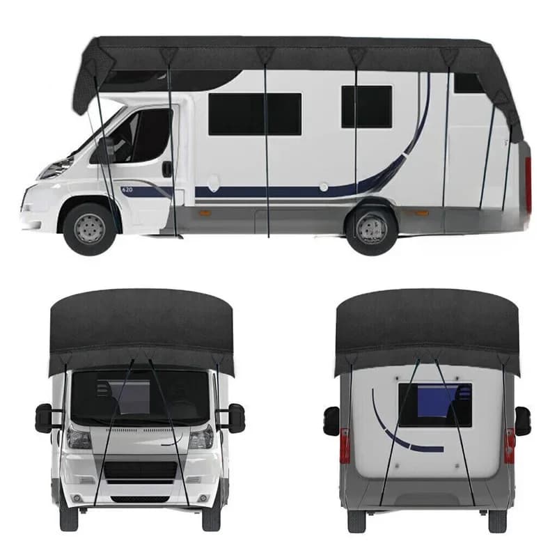 Housse de protection de toit de camping-car en tissu Oxford 210D, couverture de bâche supérieure de camping-car Portable, pare-soleil étanche