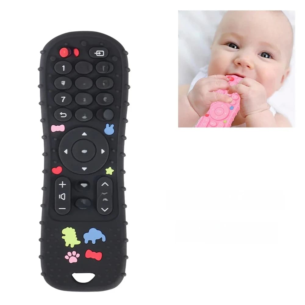 1/4 pièces Silicone bébé jouets TV télécommande forme anneau de dentition jouet sans BPA Silicone dentition jouet à mâcher sensoriel bébé