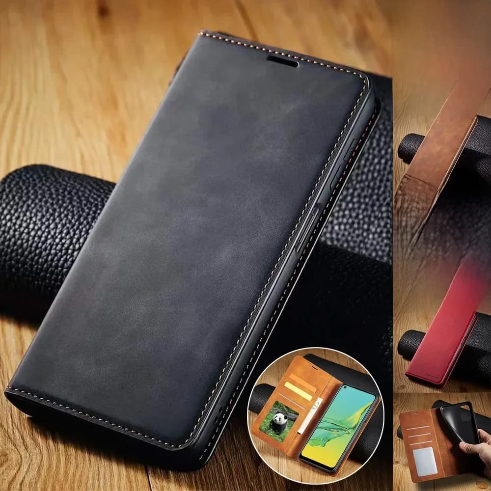 Étui portefeuille en cuir pour Samsung Galaxy S26 S25 S24 S23 S22 S21 S20 FE Ultra Plus S10 A17 A16 A14 A56 A55 A54 A53 A52s Housse à rabat