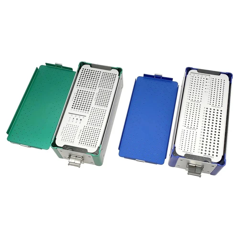Boîte à vis orthopédique, plateau orthopédique pour animaux avec support à vis, plateau de stérilisation pour instruments vétérinaires pour