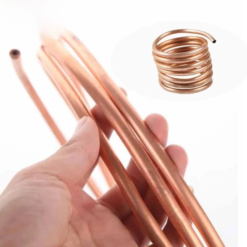 Bobine de Tube en cuivre souple de 1 à 10 mètres, OD1.8/2/3/4/5/6/8/9/10mm, 99.9%, tuyau en fil de cuivre pur pour le refroidissement du climatiseur