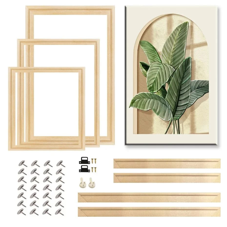 Cadre photo en bois naturel 25x35 30x40cm, pour mur, toile, cadre de peinture diamant, affiche photo, cadre mural, décoration de maison