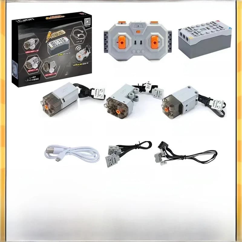 CADA fonctions d'alimentation technique S059-001 servomoteur de vitesse de haute technologie L M moteur et lumière LED Compatible avec Lego Car 88004