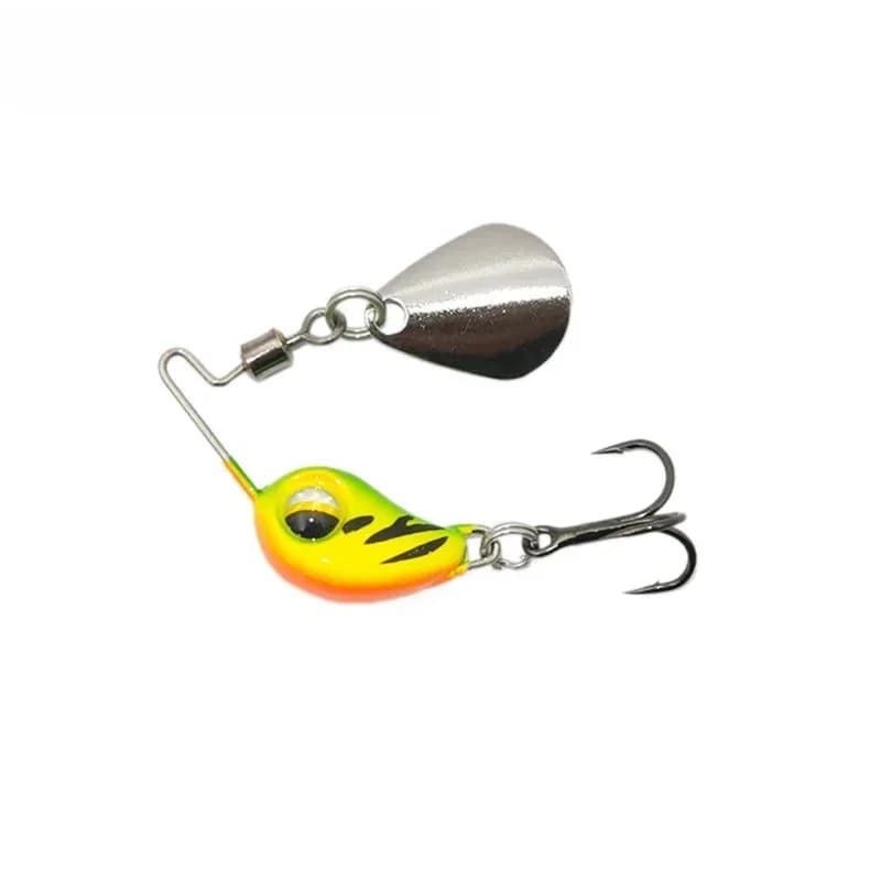 OUTKIT nouveau 4.5g/7.5g métal VIB Micro leurre de pêche Spinner coulant cuillère rotative broche manivelle paillettes appâts matériel de pêche