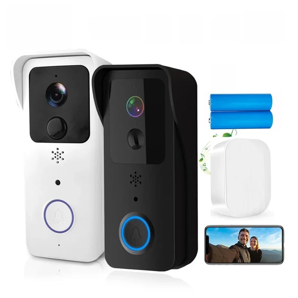 Sonnette vidéo WiFi 5G 2.4G 1080P Tuya, interphone intelligent d'extérieur sans fil, caméra sans fil étanche, sonnerie