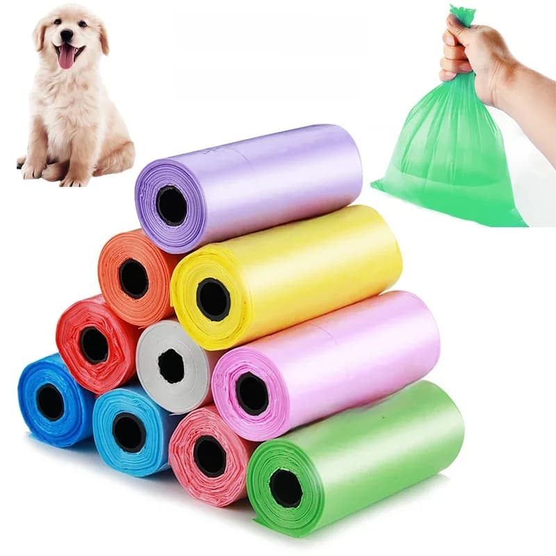 Sacs à excréments pour chiens, 10 rouleaux, écologiques, anti-fuite, 15 sacs/rouleau, sac poubelle propre pour chiots en plein air