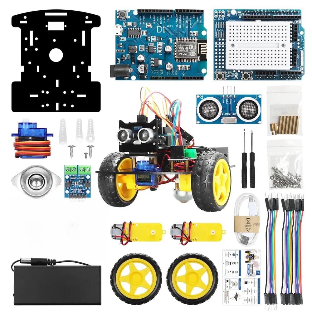 Kits d'automatisation intelligents pour la programmation professionnelle Arduino Uno, kit robotique éducatif complet, ensemble électronique le plus
