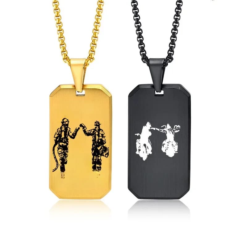 Colliers étanches en acier inoxydable pour hommes, étiquette de chien, bijoux pour meilleurs amis, cadeaux gratuits et personnalisés pour remise de