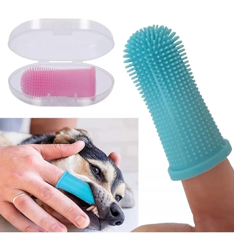 Brosse à dents pour animaux de compagnie super douce, en silicone non toxique, pour le nettoyage des dents et l'hygiène buccale des chiens et des