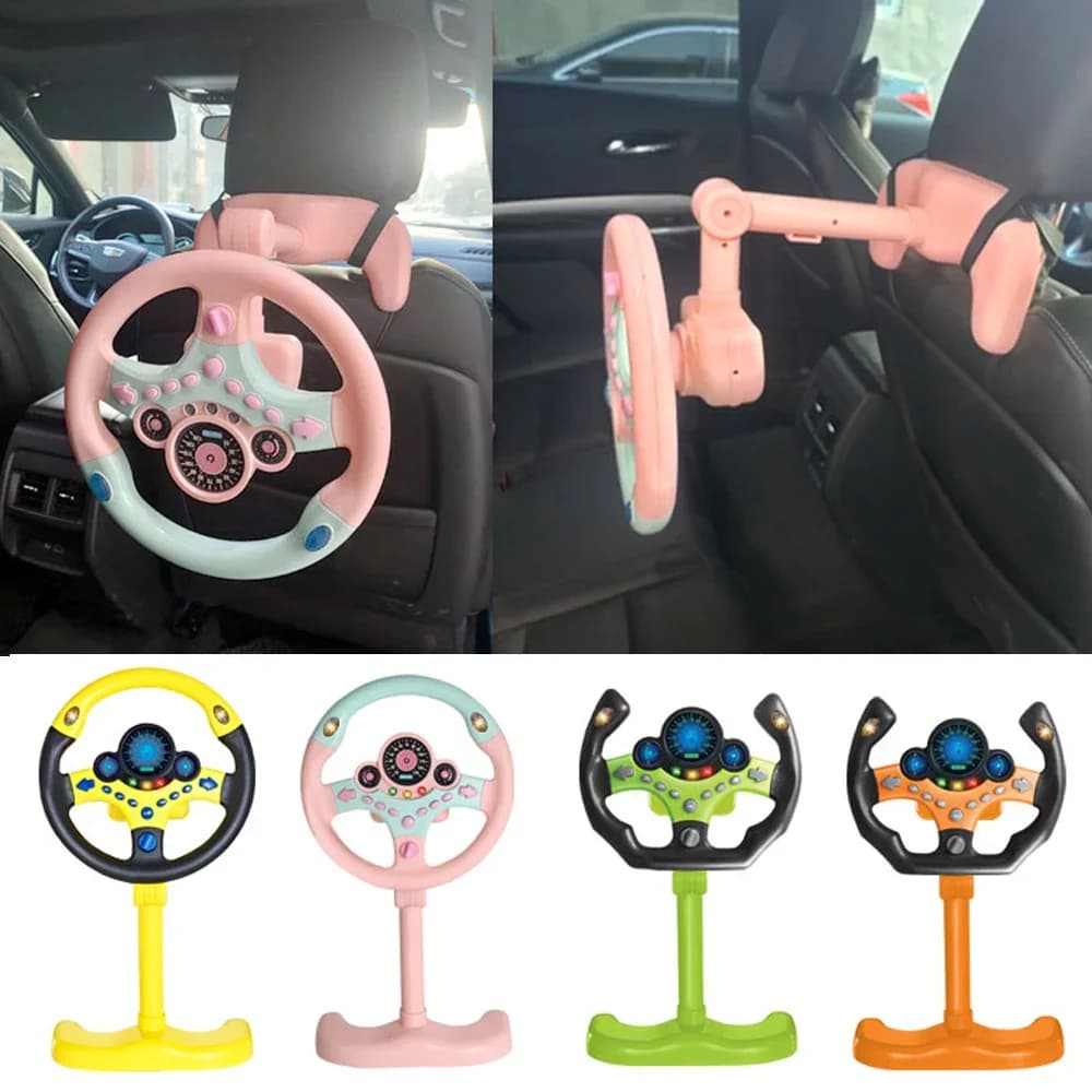 Direction de conduite électrique simulée, roue Portable tridimensionnelle, jouet copilote, lumière et son, cadeaux éducatifs pour enfants