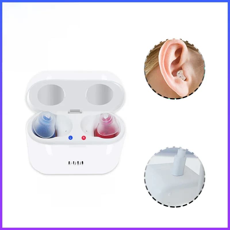 Aide auditive Rechargeable Audifonos V30 ITC écouteurs invisibles tonalité réglable amplificateur de son appareil auditif intra-auriculaire
