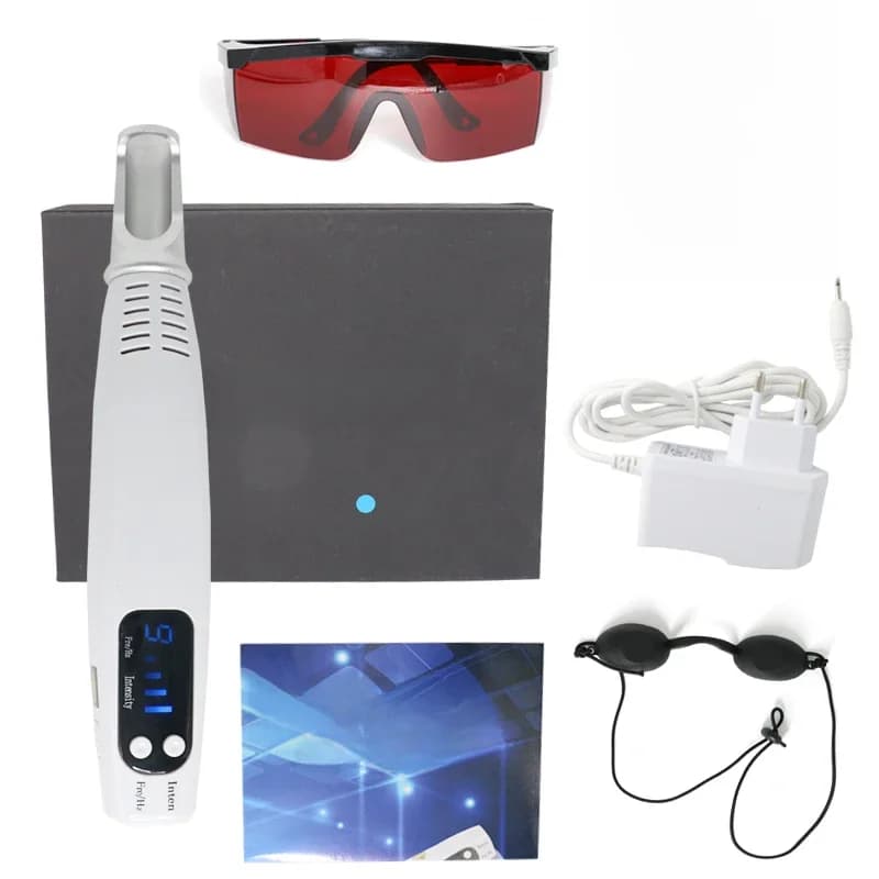Stylo laser de beauté portable picoseconde, rouge, bleu, thérapie par la lumière, tatouage, cicatrice, taupe, élimination des taches de rousseur,