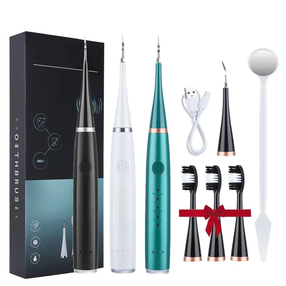 Brosse à dents sonique électrique, éliminateur de tartre, grattoir, nettoyeur, détartreur dentaire, dissolvant de pierre de calcul, Rechargeable