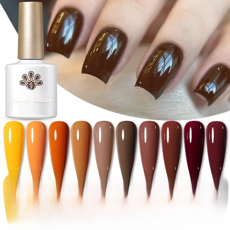 BORN PRETTY 10ml couleur café Gel vernis à ongles marron rouge Gel Semi Permanent UV Gel automne hiver tremper Nail Art Gel vernis