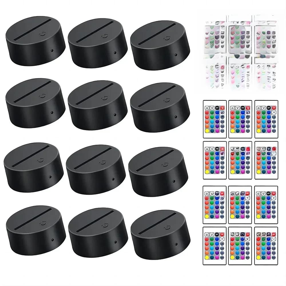 Base de lampe 3D LED veilleuse bricolage feuilles acryliques claires couleur rvb tactile lampes pour enfants décor de chambre jouet cadeau de noël