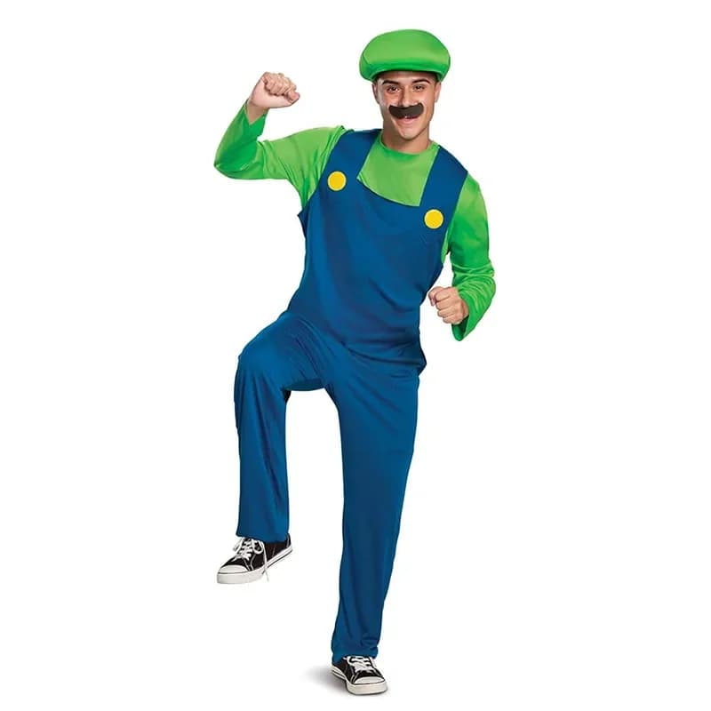 Super frères Costume Cosplay déguisement tenue Halloween carnaval unisexe hommes femmes adultes adolescents nouveau avec chapeau et moustache