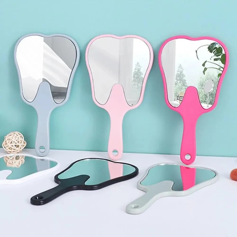 Miroir Dentaire en Forme de Dent, Accessoire de Maquillage Mignon, Durable, Haute Définition, Cadeaux, 1 Pièce