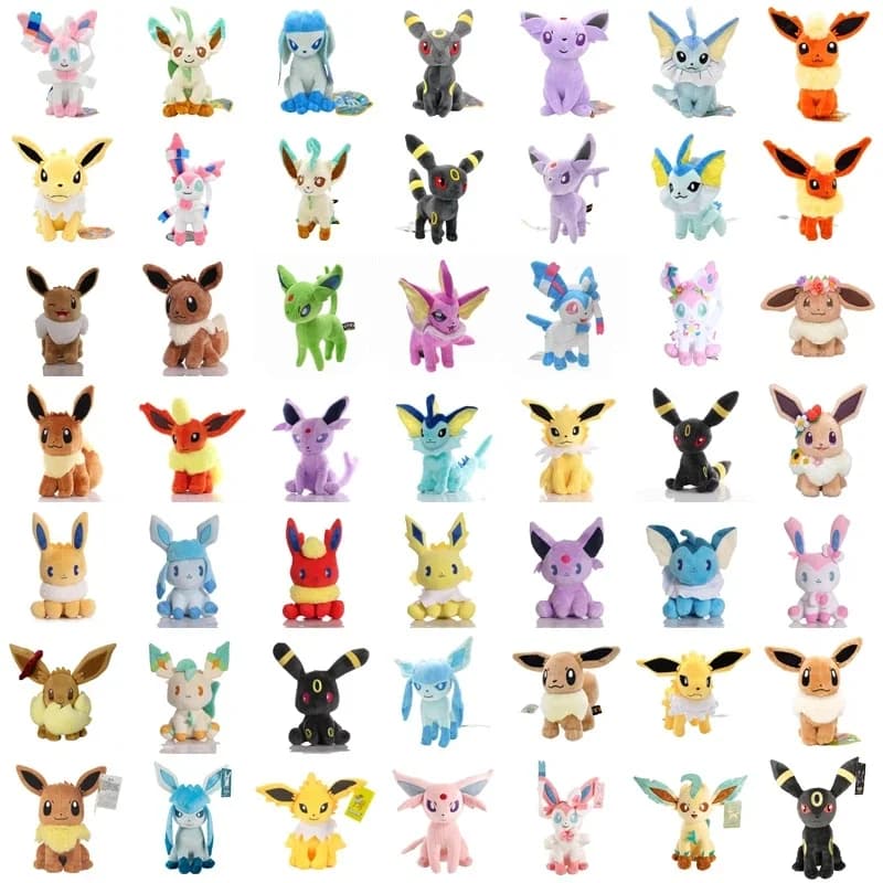 Collection de peluches Pokemon Eevee, Flareon, Vaporeon, Espeon, Umbreon, Glaceon, Leafeon, Sylveon, cadeaux de noël pour enfants