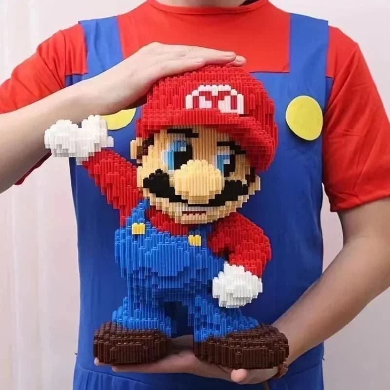 Énormes jouets de construction en blocs de dessins animés Super Brother, jouets assemblés pour enfants, cadeau de Noël