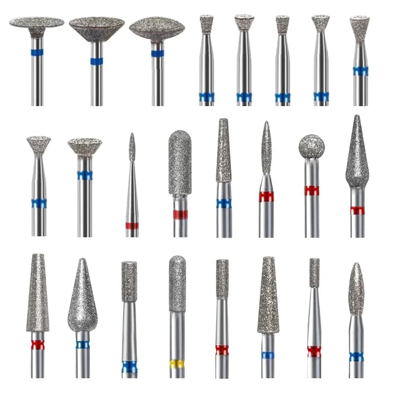 Foret à ongles en diamant, fraise pour le nettoyage des cuticules, Gel, débordement, outil de manucure et de pédicure, 1 pièce