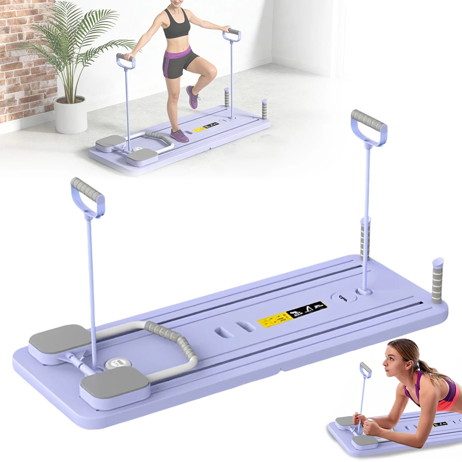 Planche d'exercice abdominale, planche de Fitness, Toner pour bras et jambes, ensemble de réformateur de Pilates multifonctionnel, équipement de