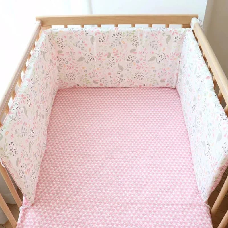Pare-chocs de lit de bébé dans le berceau, Protection de lit épaisse et douce, protecteur de berceau détachable, décoration de chambre d'enfant,