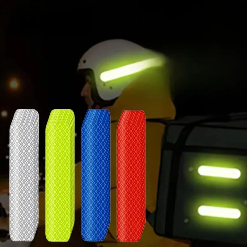 Bande autocollante réfléchissante d'avertissement de sécurité pour casque, 80 à 10 pièces, bande réfléchissante étanche haute visibilité