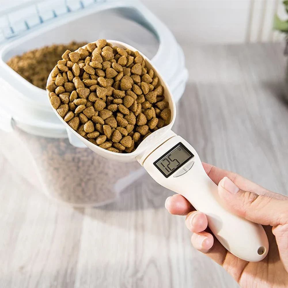 Cuillère à mesurer les aliments pour animaux de compagnie, tasse à mesurer électronique pour aliments pour chiens et chats, cuillère numérique,
