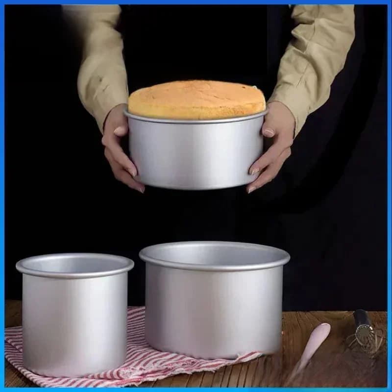 Ustensiles de cuisson de gâteaux ronds en aluminium de 4 à 10 pouces, matrice en mousseline de soie à fond solide pour bricolage en alliage