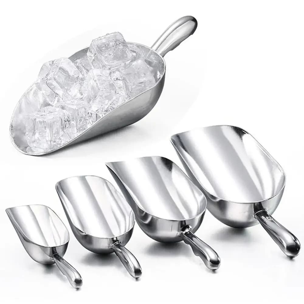 Pelle à glace multifonction en alliage d'aluminium, 1080ml, poignée ergonomique, pour aliments, outil de bar