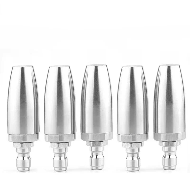 Accessoires de lavage de voiture, buse de pistolet à eau haute pression, buse Lotus en acier inoxydable 360 °   Connecteur rapide rotatif pour