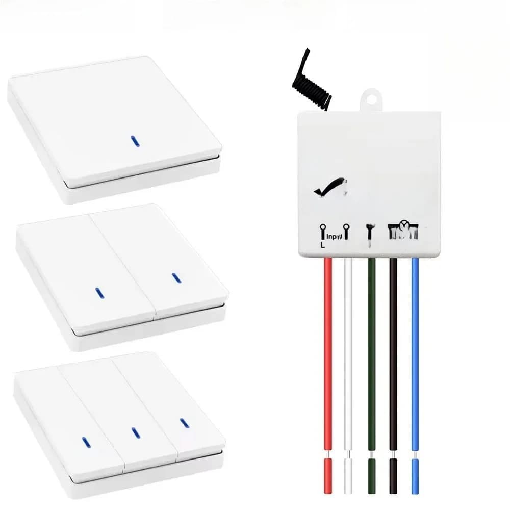 QIACHIP 433MHz interrupteur de lumière sans fil AC 110V 220V RF 1/2/3 Gang télécommande interrupteur mural éclairage pour plafonniers lampes