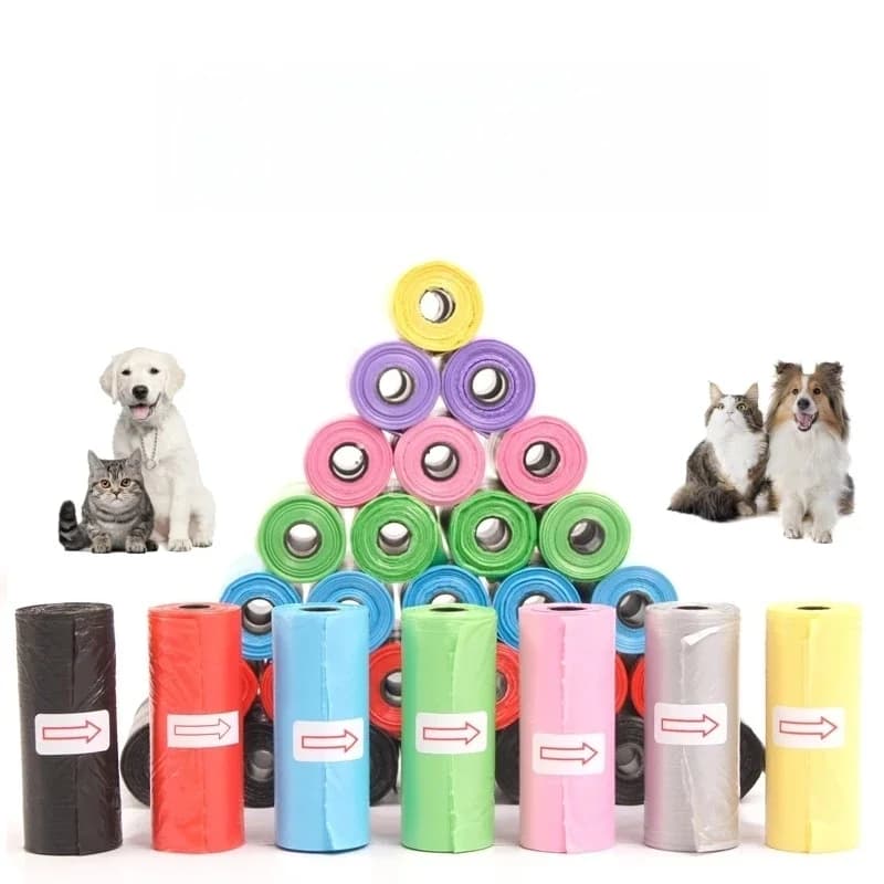 Sacs à excréments de patte de dessin animé pour animaux de compagnie, sac à litière pour chat et chien, sac à déchets anti-fuite, fournitures