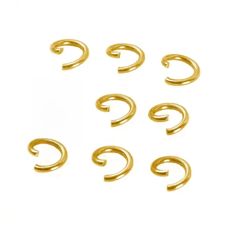 Anneaux ouverts PVD sous vide en acier inoxydable, chaîne antiallergique qui ne se décolore pas, bijoux à la mode, sans plomb/Nickel, vente en