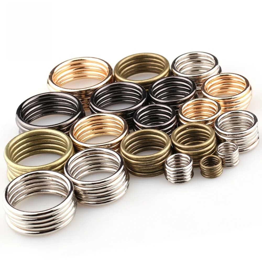 20 pièces/lot 20mm/25mm/30mm noir bronze or argent cercle joint torique connexion alliage métal chaussures sacs boucles de ceinture accessoires de
