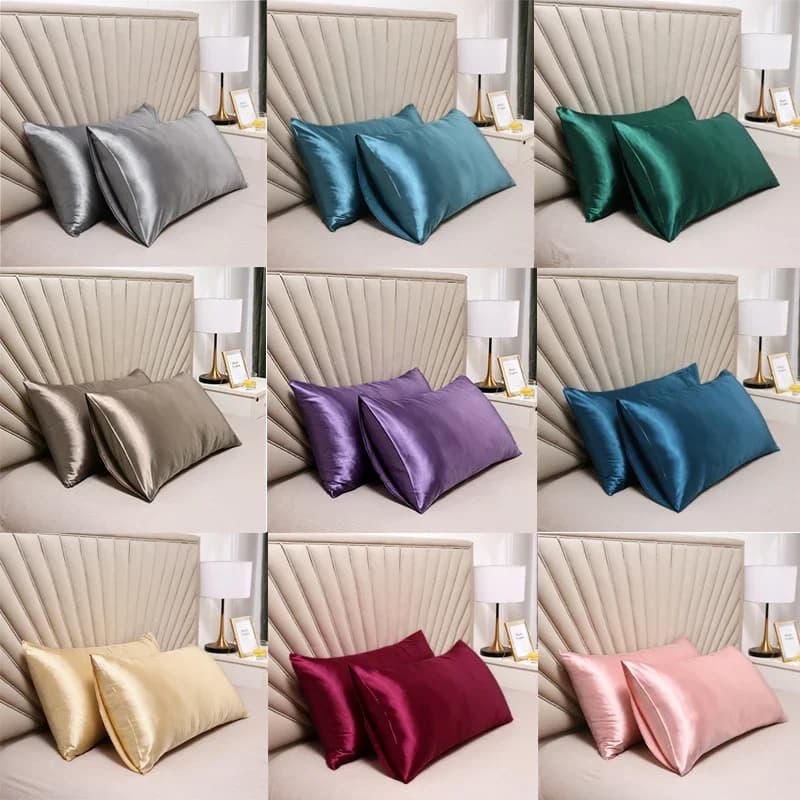 3 tailles 100% taie d'oreiller en soie taie d'oreiller soyeux Satin cheveux beauté taie d'oreiller confortable taie d'oreiller décor à la maison