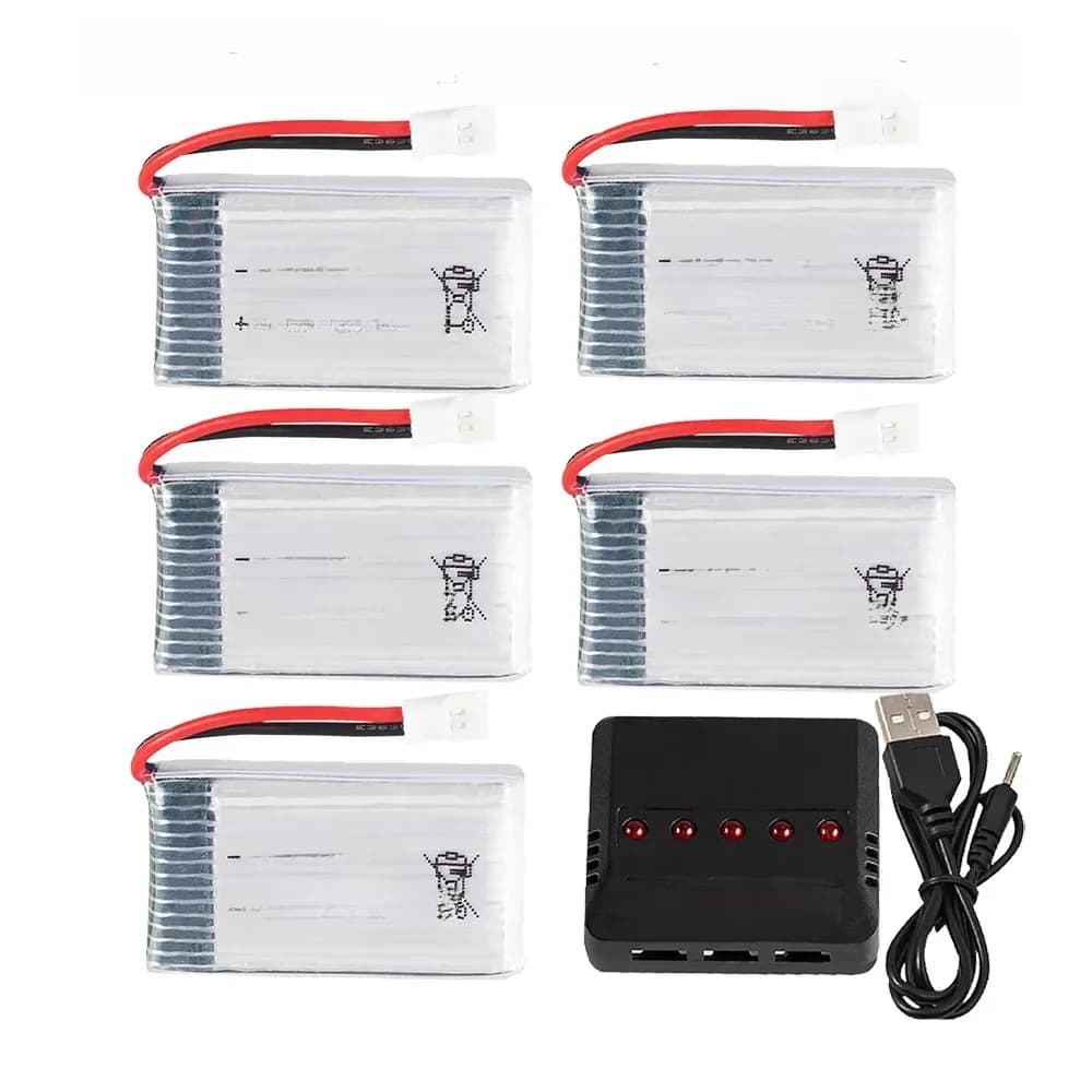 Batterie Lipo 3,7 V 650 mAh 852540   Et chargeur Usb 5 en 2 pour SYMA X5C X5C-1 X5 H5C X5SW X6SW H9D H5C RC pièces de Drone ensembles de batteries