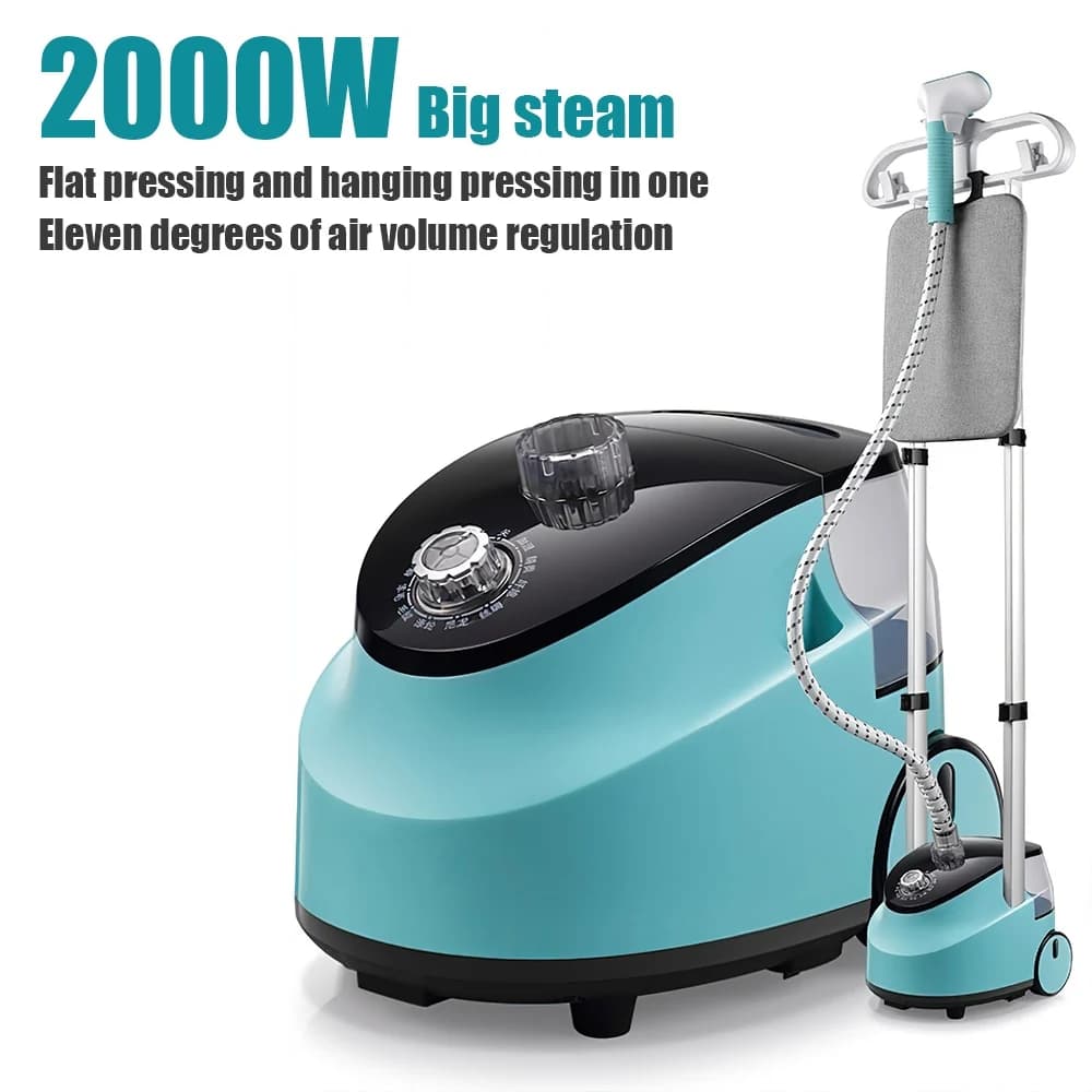 Défroisseur Vapeur Vertical Portatif 2000W à Double Barre pour Vêtements, Fer à Repasser à Chauffage Rapide pour Séchage et Repassage des
