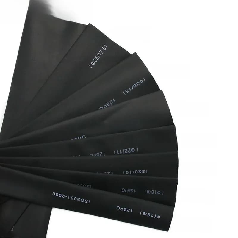 1M 2:1 noir 15mm 16mm 18mm 20mm 22mm 25mm 30mm 35mm 40mm 50mm 60mm 70mm thermorétractable Tube thermorétractable fil livraison directe