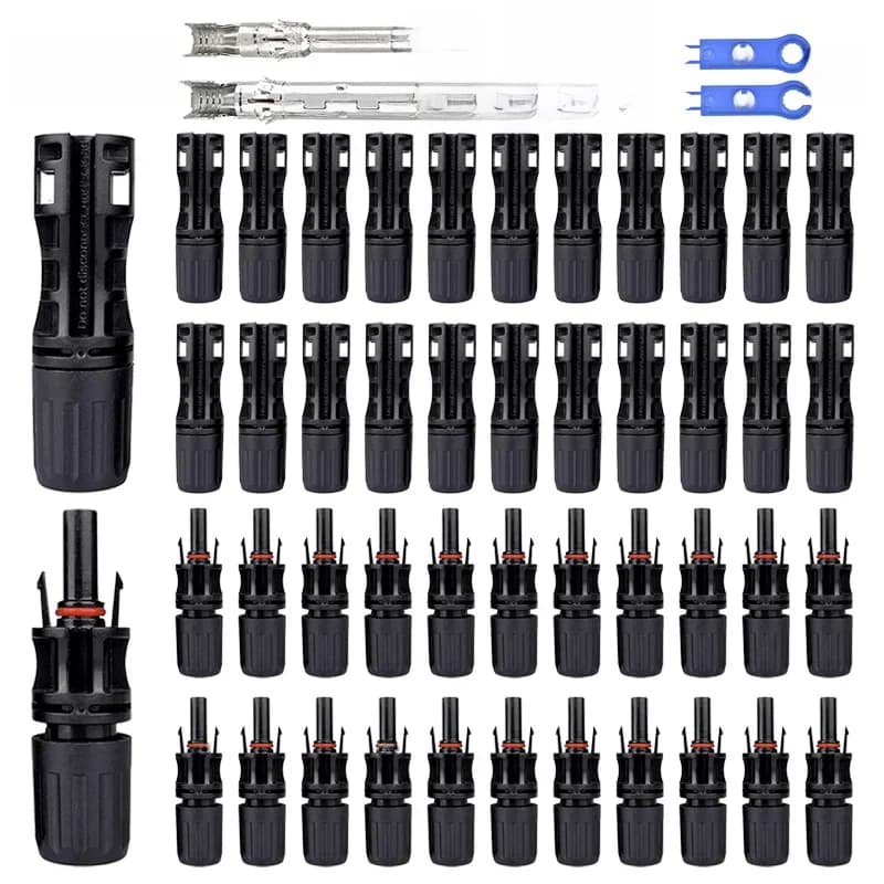 Kit de connecteurs solaires photovoltaïques, 600/400/200/100/40/20/10 pièces, connecteurs Solor de panneau 1000V 30A pour câble PV/MC 2.5/4/6 mm2