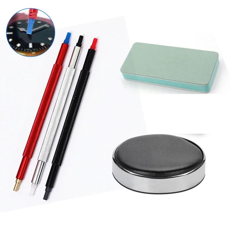 Presseurs à main pour montre, ensemble de raccords de poussoir, Kit d'outils de réparation de montre, stylo à aiguille à Double extrémité et