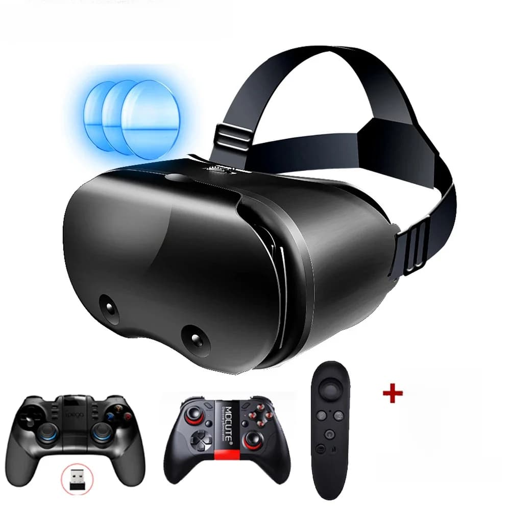 Lunettes de réalité virtuelle 3D VR pour iPhone Android Smartphone téléphone portable casque casque casque avec lentilles réelles lunettes