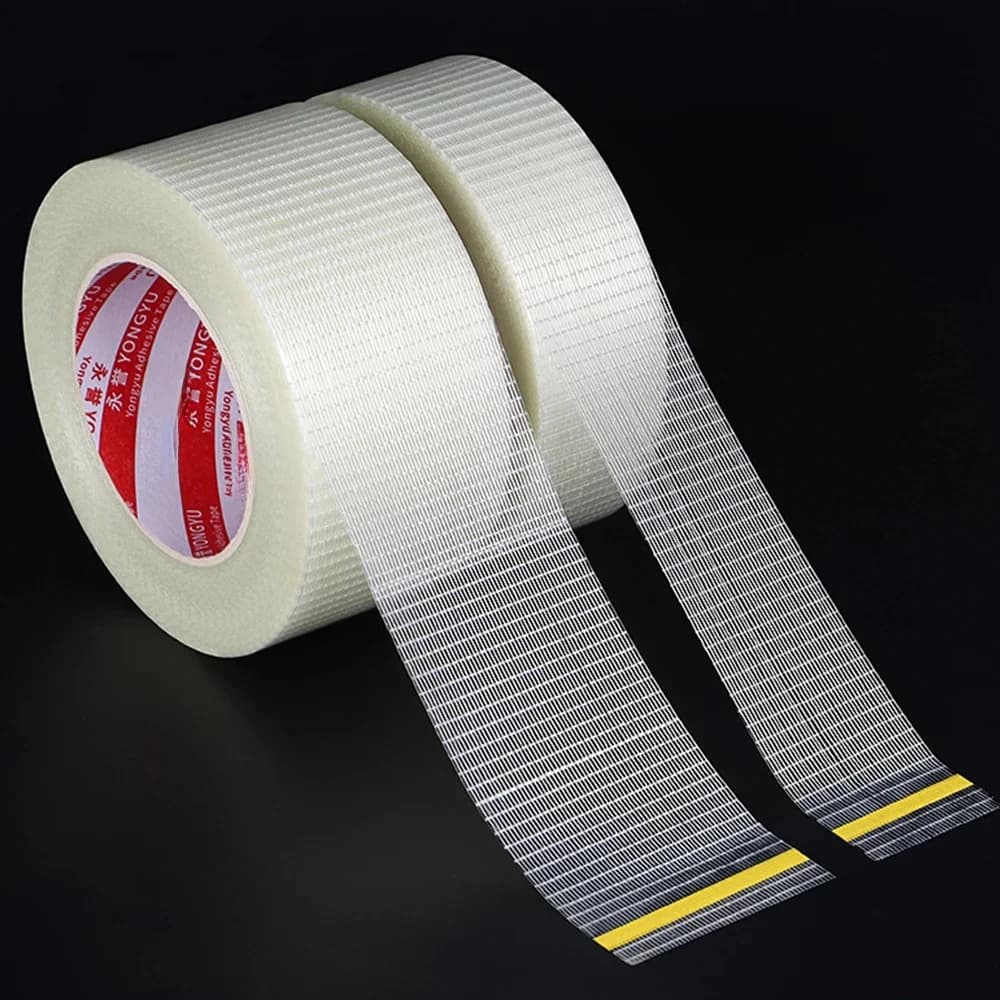Ruban de Filament en fibre de verre simple face, cerclage de Filament bidirectionnel Transparent, ruban d'emballage fixe en Carton pour appareils