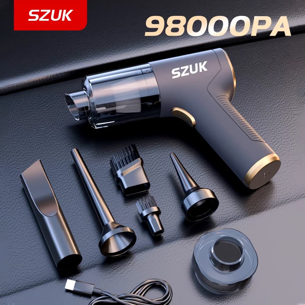 SZUK-Mini Aspirateur de Voiture Portable Sans Fil, Appareil Ménager, 98000PA