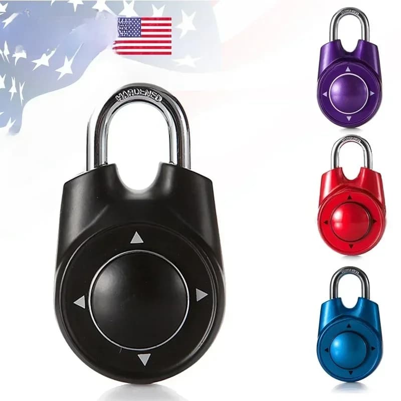 Serrure principale sans clé, combinaison Portable, cadenas à mot de passe directionnel, fixation rétractable et mécanisme d'attache de sécurité