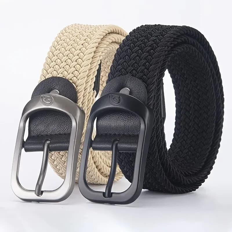 Ceinture élastique tissée décontractée pour hommes et femmes, ceinture de sport de plein air, pas besoin de poinçonnage, ceinture de travail