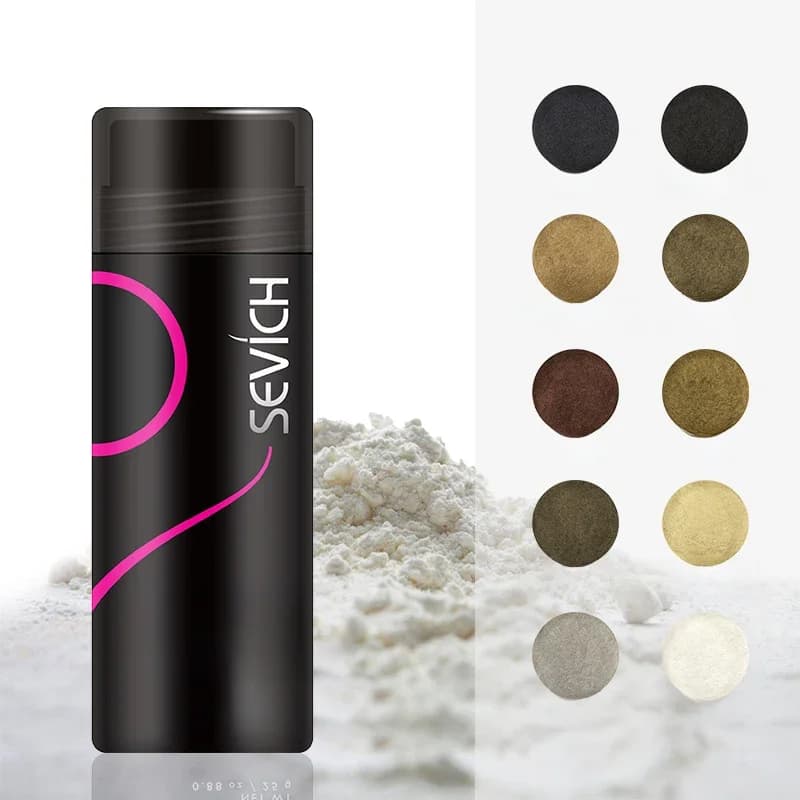 Sevich 25g Poudre de fibres capillaires densifiantes, Produits contre la chute des cheveux, Extension pour calvitie, Spray épaississant pour cheveux,
